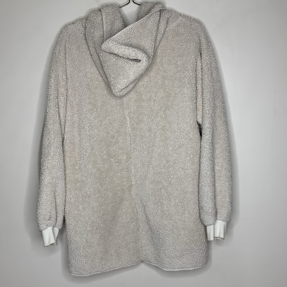 Wishlist | Cream Oversized Puffy Hoodie | Puffy Jacket Coat | Large Pockets M/L - Picture 7 of 10